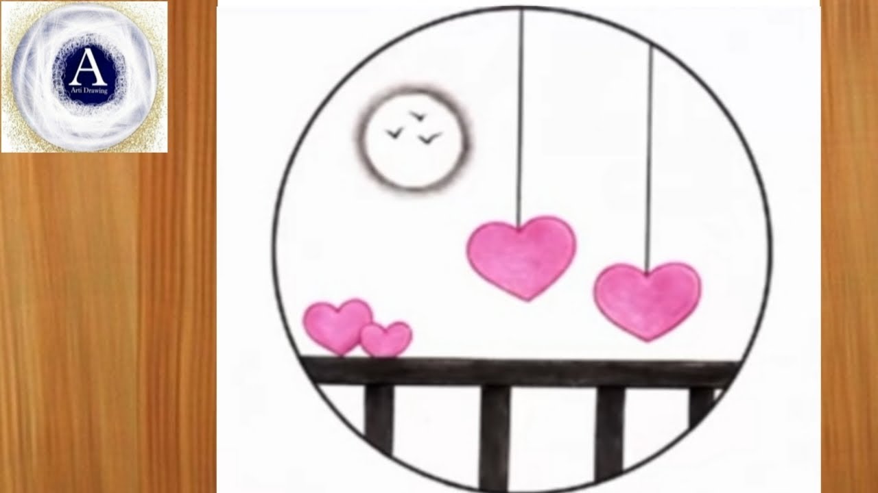 Very Easy Aesthetic Heart Drawing | Simple Love Art for Beginners | Pencil Drawing