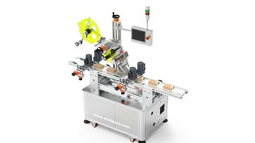 Automatic flat chocolate bar C Wrap multi sides sticker labeling machine SKILT