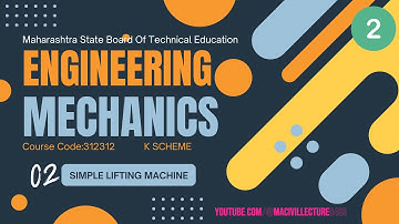 Engineering Mechanics II Simple Lifting Machine-2 II MSBTE-K Scheme