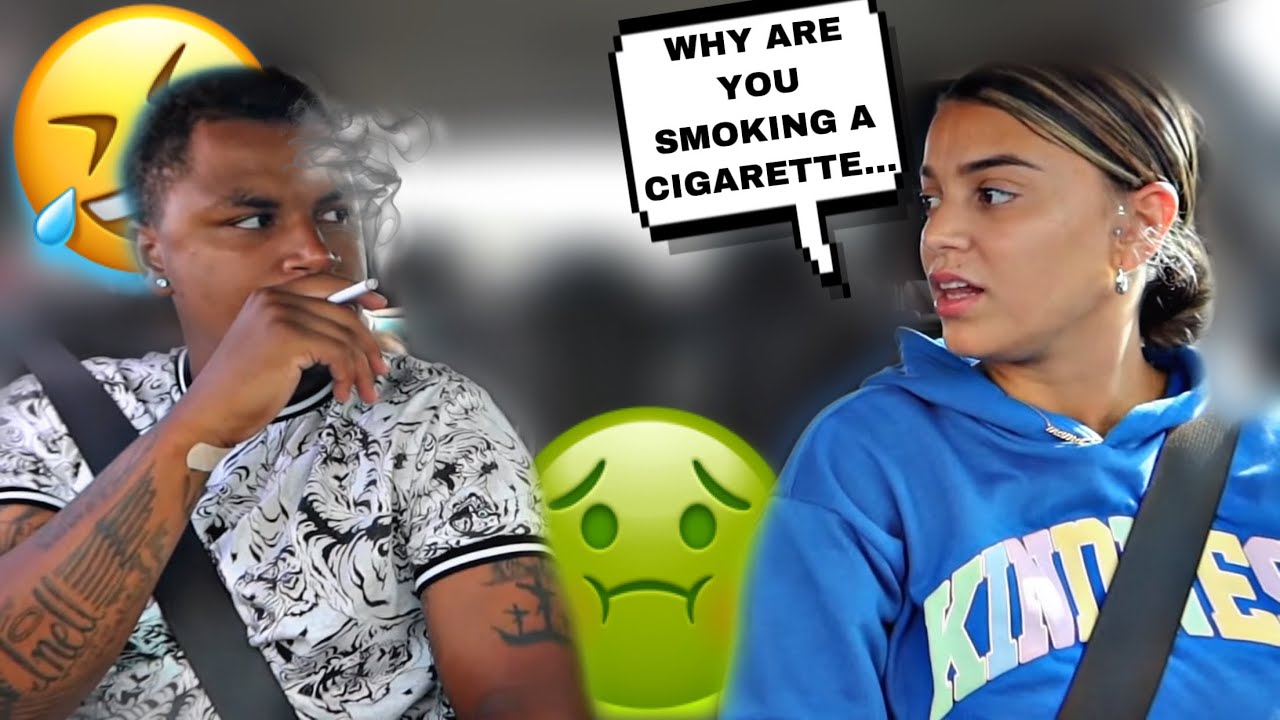 SMOKING CIGARETTE PRANK ON GIRLFRIEND!!!