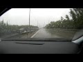 Antirain (water repellent) test. Speed 130km/h