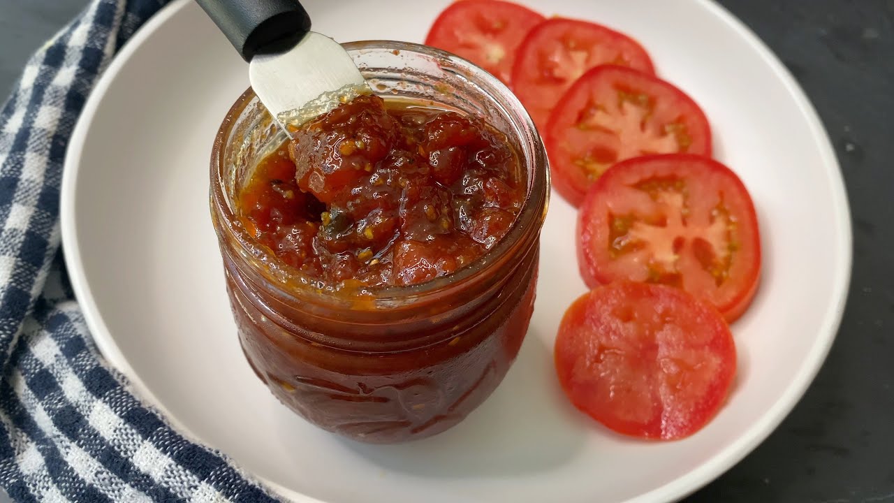Sweet & Savory "TOMATO JAM" | Easy Condiment recipe | Vegetarian Medley by Madhavi