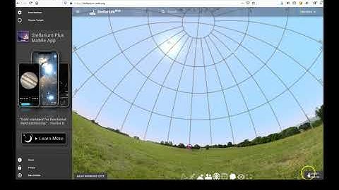 Stellarium Virtual Planetarium: Sunrise/Sunset and Grids