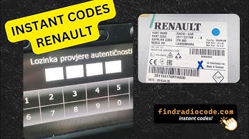 Renault & Dacia Radio Code [INSTANT UNLOCK SERVICE] - Get Your 4-Digit Code NOW