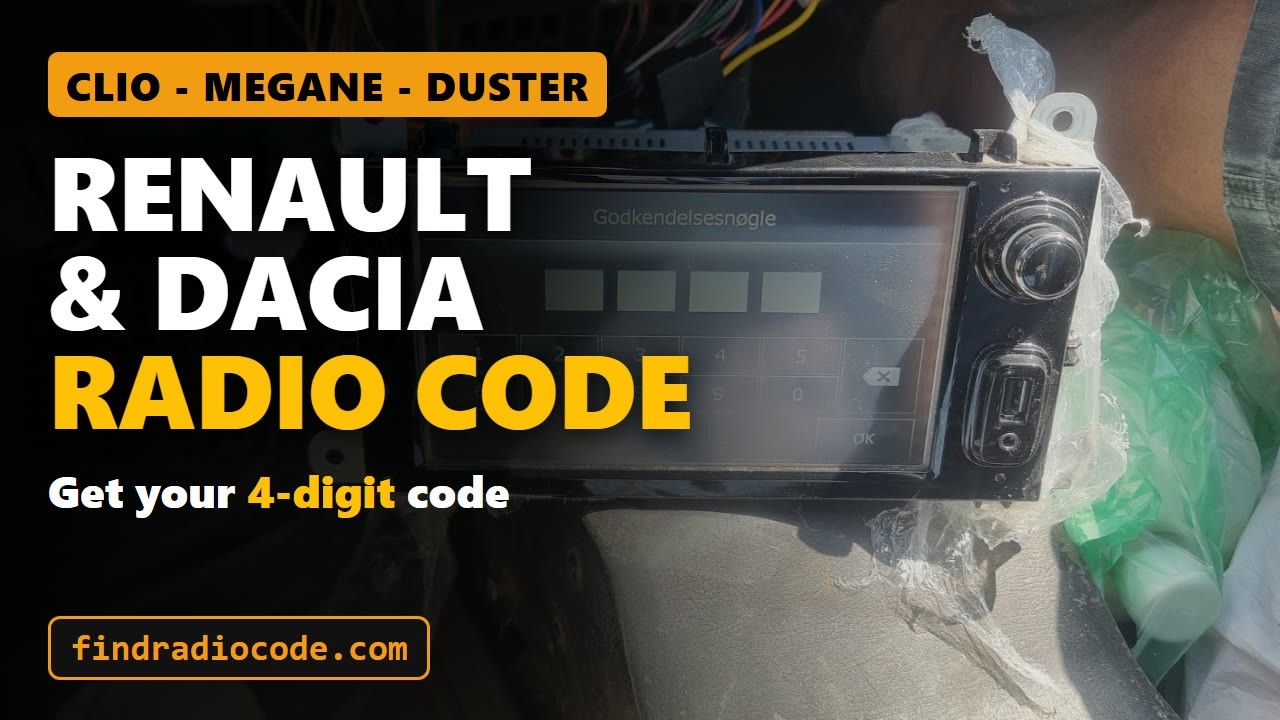 Renault and Dacia radio code with instant unlock service - video thumbnail