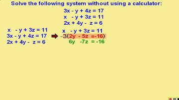 Solving a 3x3 System (no calculator)