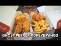 First time eating GHOST PEPPER POPEYE WINGS