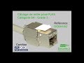 Cblage de  notre prise rj45 catgorie 6a  grade 3