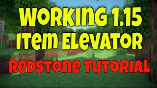 Minecraft Redstone Tutorial - Item Elevator 1.15 - Dropper Elevator 1.15