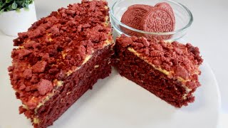 Red Velvet Cake with 3 ingredients only | No Oven Cake | Quick and Easy Recipe | tinaysfooddiary