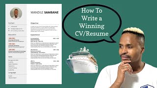 Best Resume Format For Freshers 2024 : How To Write A Winning CV/Resume  For Cruiseships|