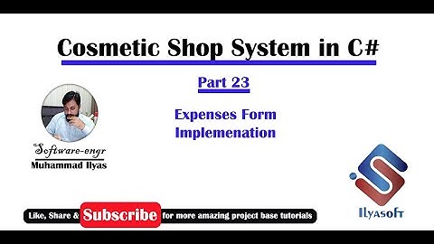 Cosmetic Shop System Part 23 Expenses Form Implementation in C# C Sharp
