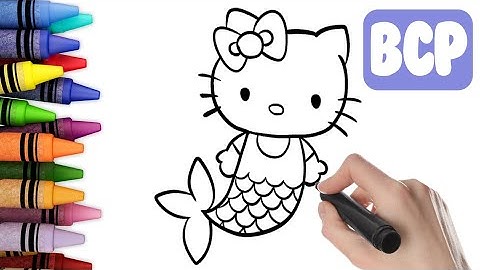 How to Draw Hello Kitty as a Mermaid | Step by Step Tutorial