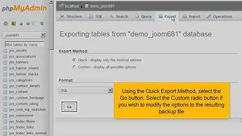 Joomla! Tutorial #49: How to Create a Database Backup of Joomla! Using PHPMyAdmin