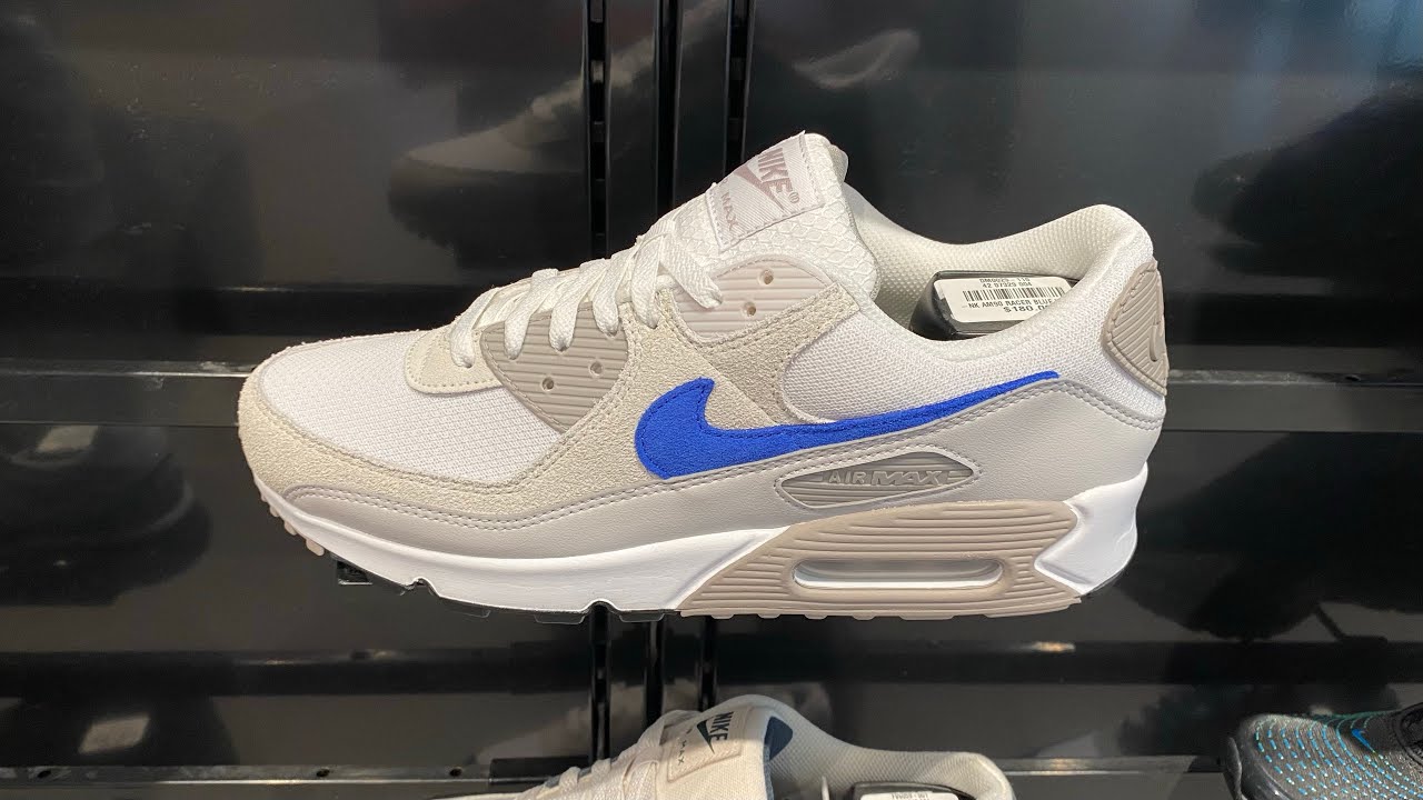 スニーカー Nike Air Max Vulse M College Grey Racer Blue Bust Grey White Nike Air Max 90 (White/ College Grey/ Summit White/ Racer