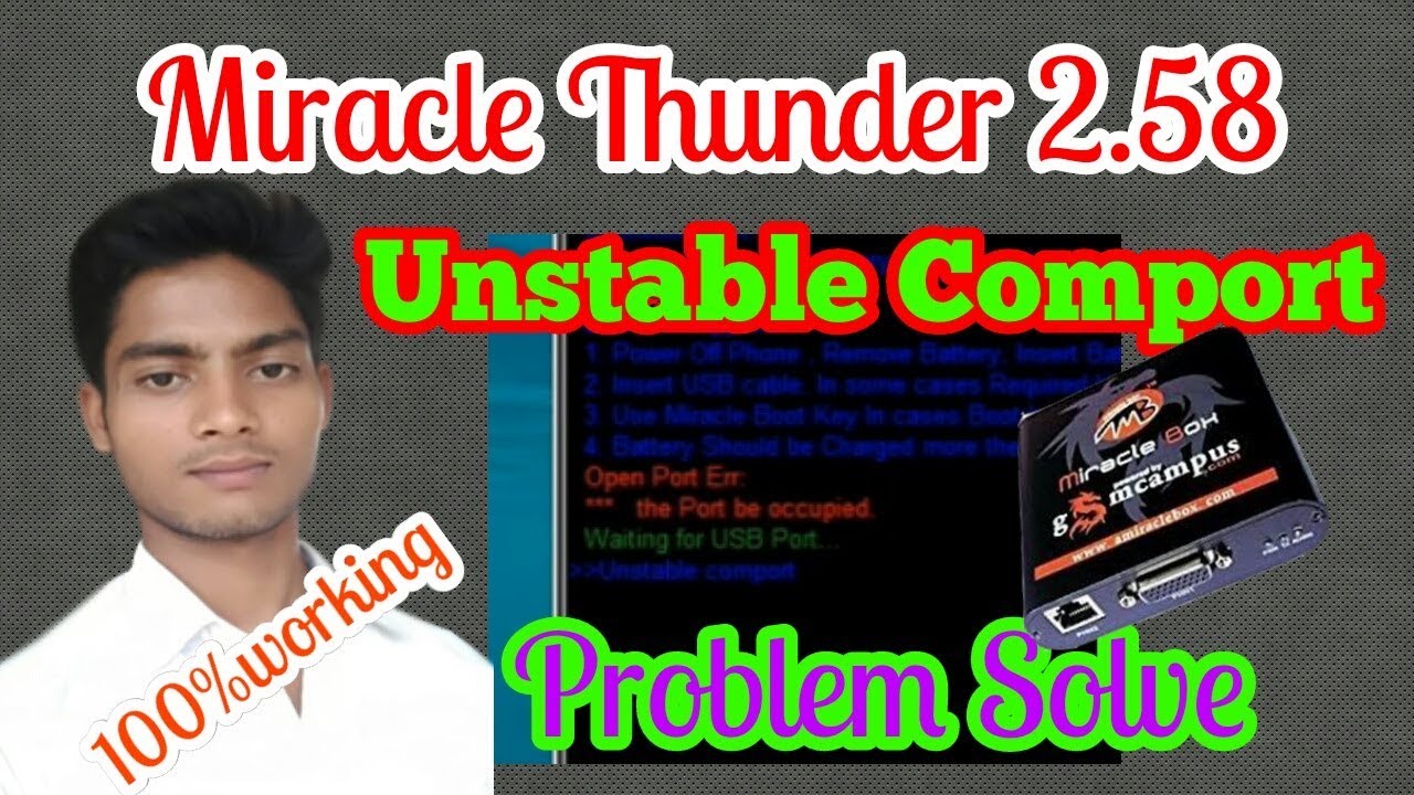 comport problem solve Miracle thunder 2.58 YouTube