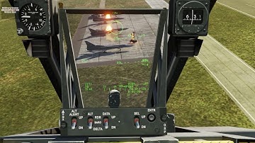 A-10 Thunderbolt II GAU-8 Avenger attack to Air base and extermination Russian bomber (4k video)