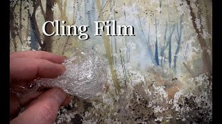 Using Cling Film For Watercolour  Loose Woodland Painting