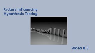 PSY 230 Video 8.3: Factors