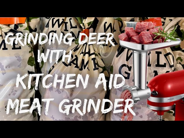 Metal Food Grinder Attachment for KitchenAid Stand Mixers, AMZCHEF Meat  Grinder with Burger Press Plate & Sausage Stuffer Attachment Pack 