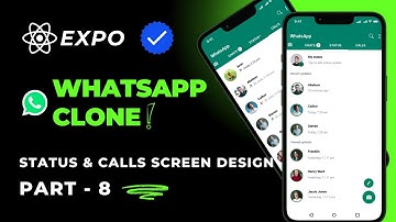 Design WhatsApp Status & Calls Screen UI in React Native Expo | WhatsApp Clone Tutorial (Hindi)