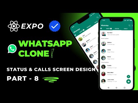 Design WhatsApp Status & Calls Screen UI in React Native Expo | WhatsApp Clone Tutorial (Hindi)