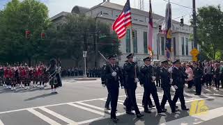 Procession march for fallen officer Joshua Eyer in Charlotte