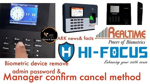 Realtime biometric reset configuration #admin removing  #manager confirm removing Realtime & HIFOCUS