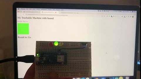 TeachableMachine demo, sound classifier, with Arduino LEDs