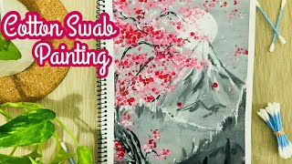 painting cotton swab acrylic technique