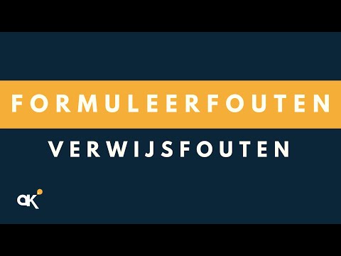 Formuleerfouten: verwijsfouten