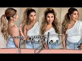 4 Ways to Style a Voluminous Ponytail!! | 5 MINUTE EASY HAIRSTYLES | VOLUMINOUS PONYTAIL