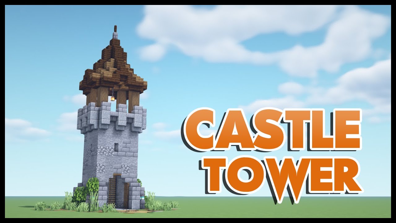 Minecraft: How to Build a castle Tower [ Tutorial ] - YouTube