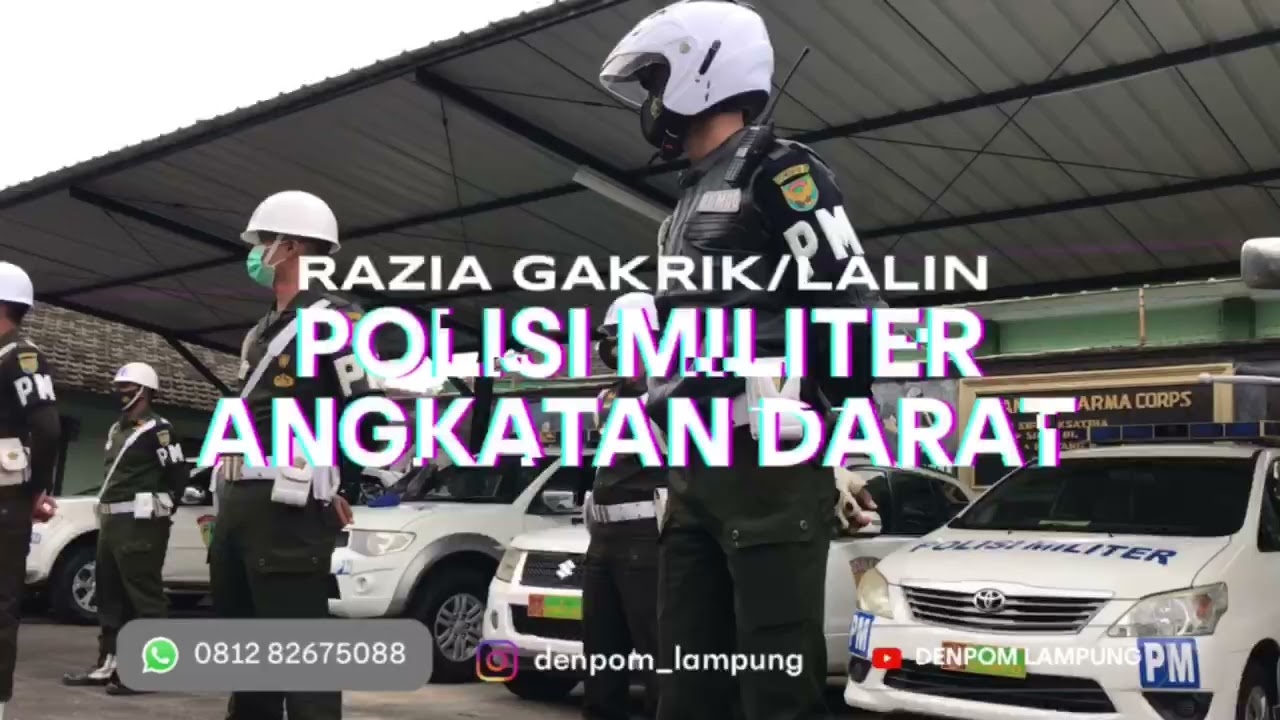 PERSONIL GAKKUMWAL DENPOM II/3, MELAKSANAKAN GAKRIK LALIN DI JLN. IMAM BONJOL BANDAR LAMPUNG