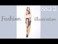 BASIC Fashion illustration COLOURBLOCK TREND SUMMER 2022 from (di)vision Copenhagen FASHION WEEK