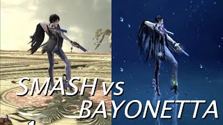 Super Smash Bros Ultimate vs BAYONETTA Bayonetta skills comparison / スマブラvsベヨネッタ ベヨネッタの技モーション比較