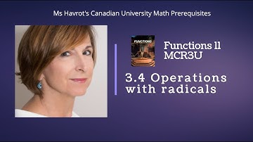 Functions 3.4  Operations with Radicals