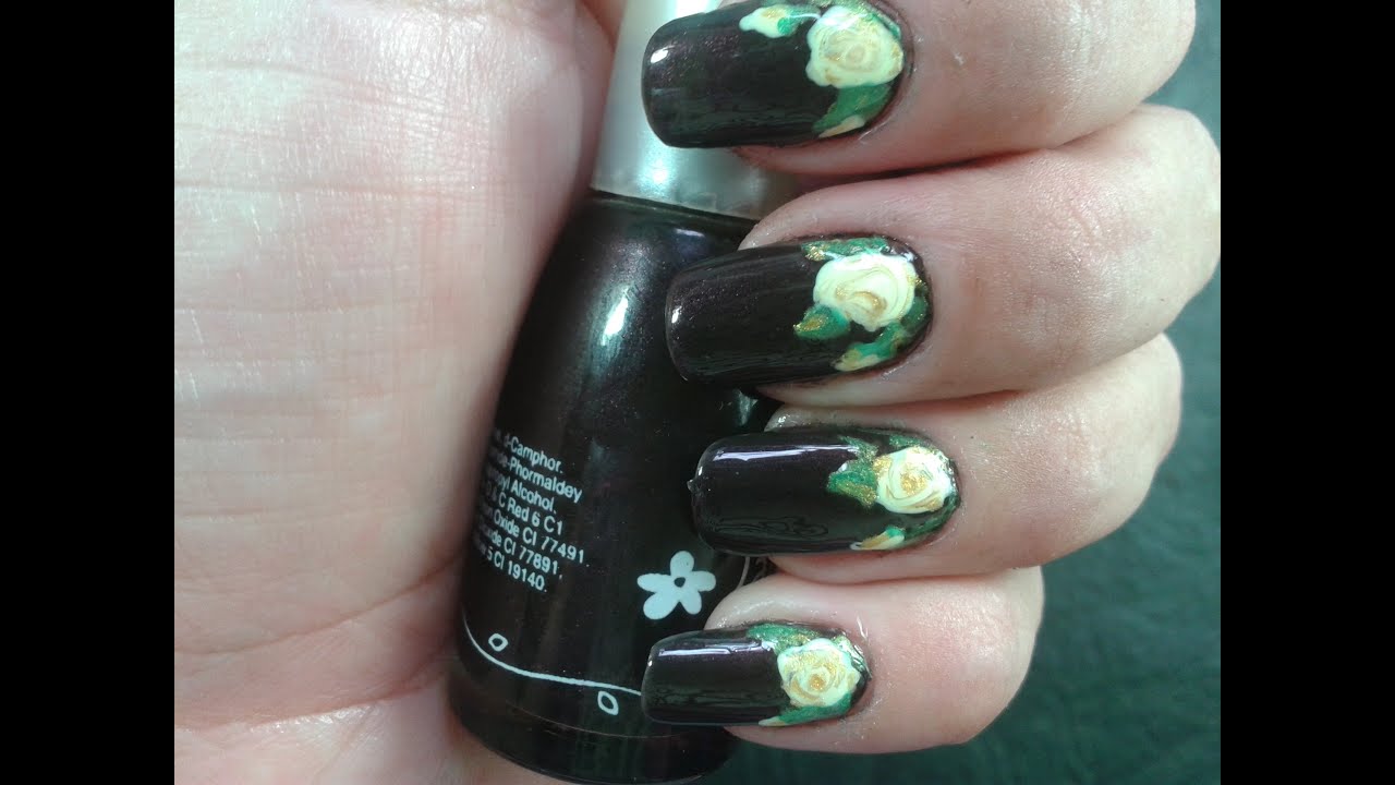 Nail art : Rosas otoñales manualidades de animales