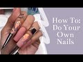 How To do Sculptured Acrylic Nails on Non-Dominant Hand | Do Your Own Nails