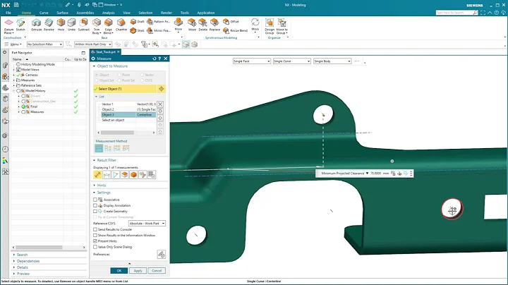 Siemens NX 2008- Useful Measure Tip