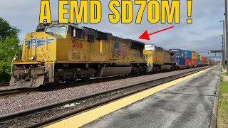 U.P. 5166 LEADS A SHORT STACK TRAIN