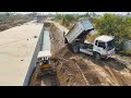 Ep9_Middle Section​ Of Drain​ Sewer Was​ Filling Up ByUs Sand With Technique Job D20pDozer DumpTruck