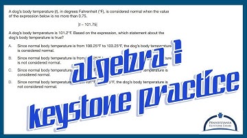 Algebra 1 KEYSTONE Practice - Absolute Value Inequality Word Problem