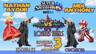 RCS 3 - Nathan & Ayoub (Green) vs Mdl & Anthony (Red) - Losers Finals - Smash Wii U Doubles