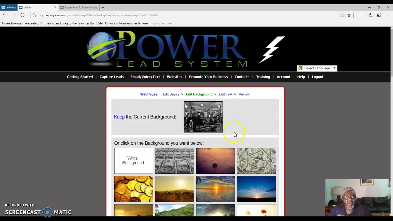 How To Create Capture Page Videos With Power Lead System... - YouTube