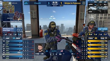 CSGO - Cloud9 vs. Ninjas in Pyjamas [Vertigo] Map 2- Group A - IEM Katowice 2020