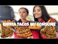 BIRRIA TACOS MUKBANG |best mexican food with consume, foodinsider