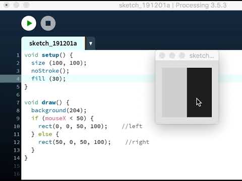 Mouse highlights area on screen 1 processing