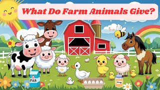 What Do Farm Animals Give Us? | Fun & Easy Song for Toddlers|Kindersong World