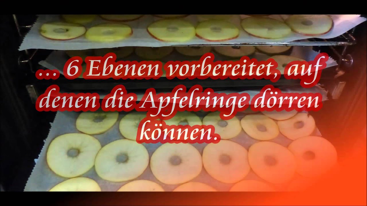 Äpfel dörren, knusprige Apfelchips/Apfelringe selber machen - YouTube